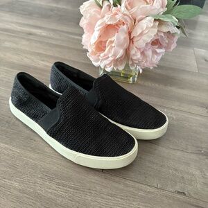 Vince‎ Black Woven Slide On Sneaker Shoes
